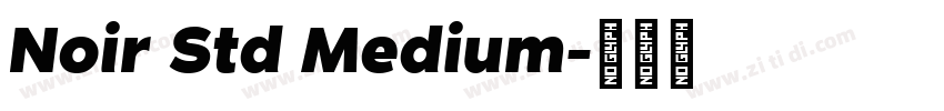 Noir Std Medium字体转换